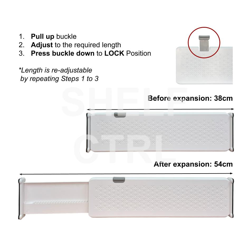 Extendable Drawer Divider (Set of 2)